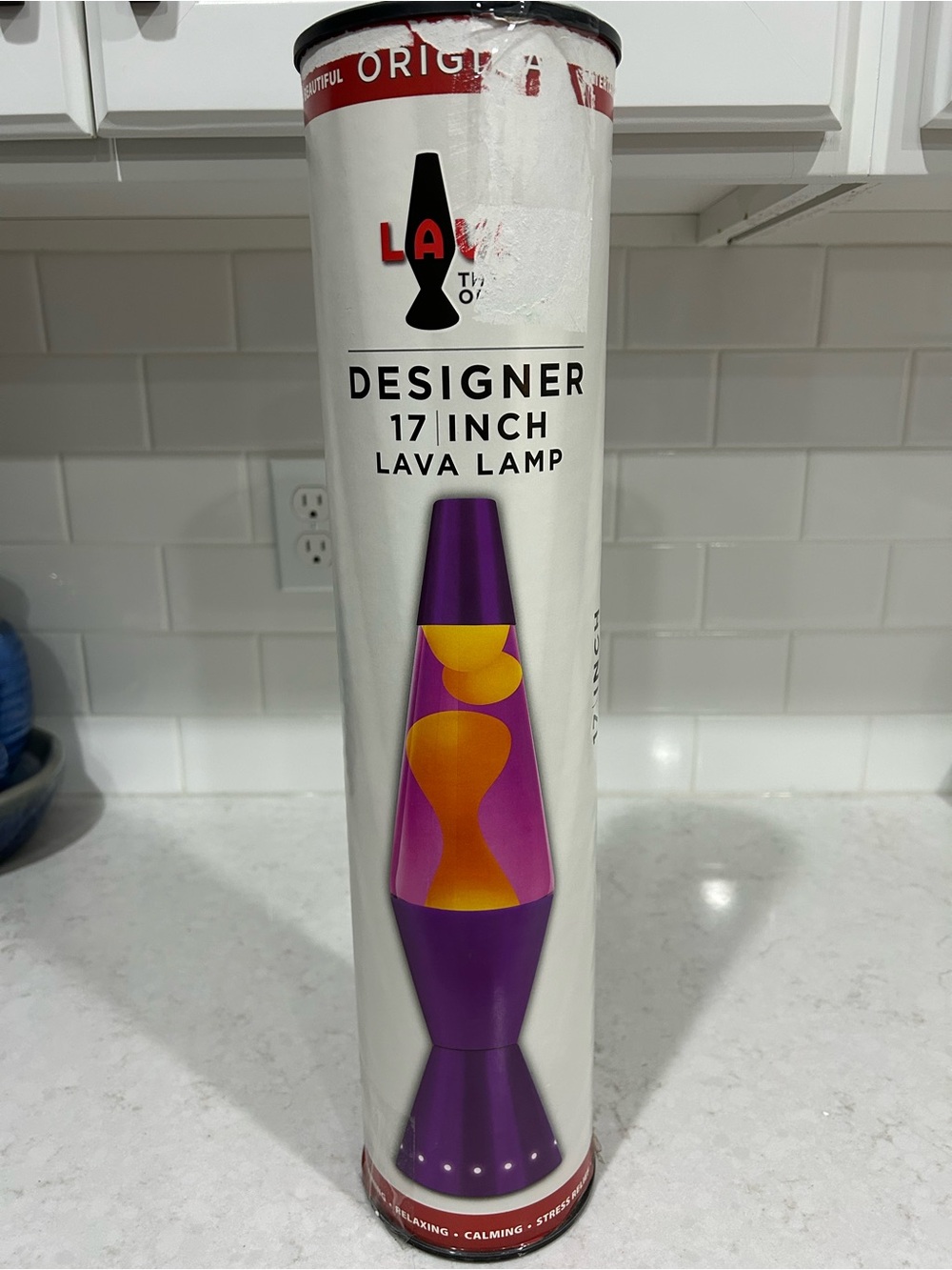 Lava the Original Designer 17 Inch Purple & Yellow Lava Lamp